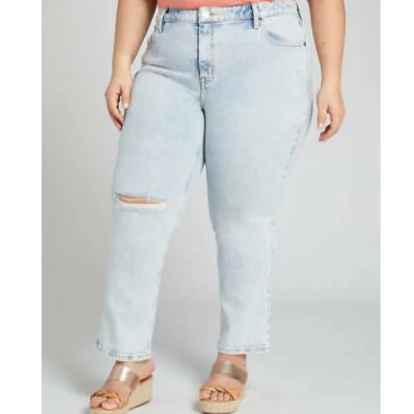 Lane Bryant High Rise Straight Crop Jeans | 16 | Flex Magic Waistband | NWT - Picture 4 of 10